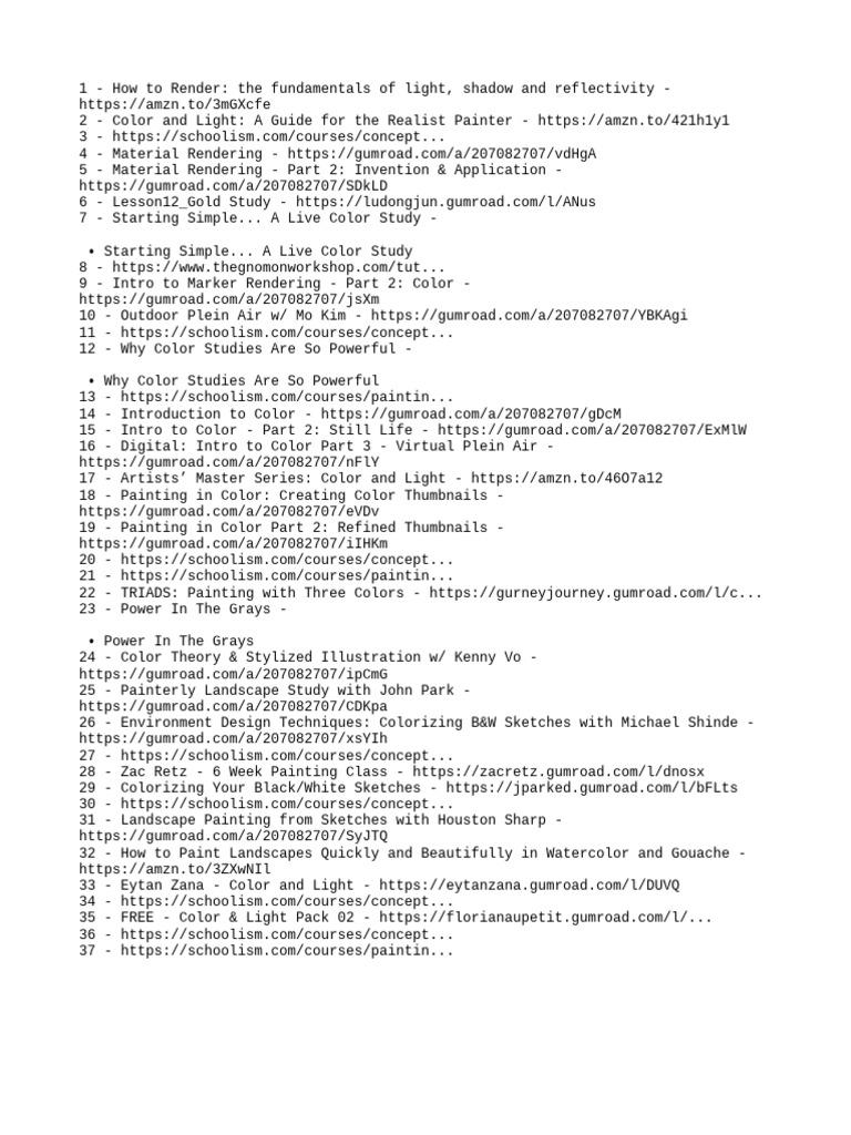 Color & Render Course | PDF