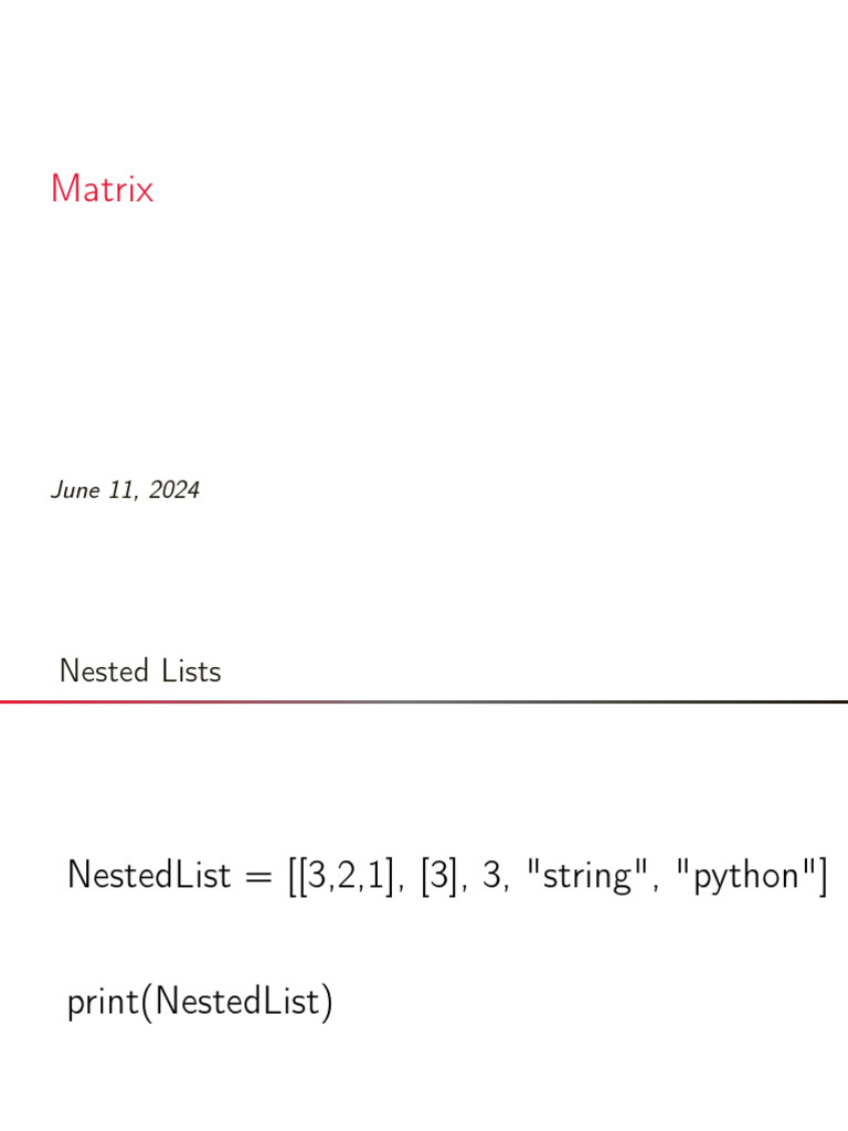 Matrix Program | PDF