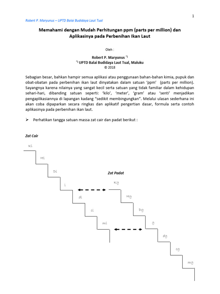 Memahami Dengan Mudah Perhitungan Ppm Pa Pdf