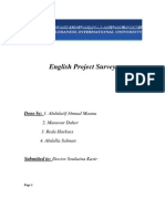 English Project Survey: Done By: 1. Abdulatif Ahmad Maana
