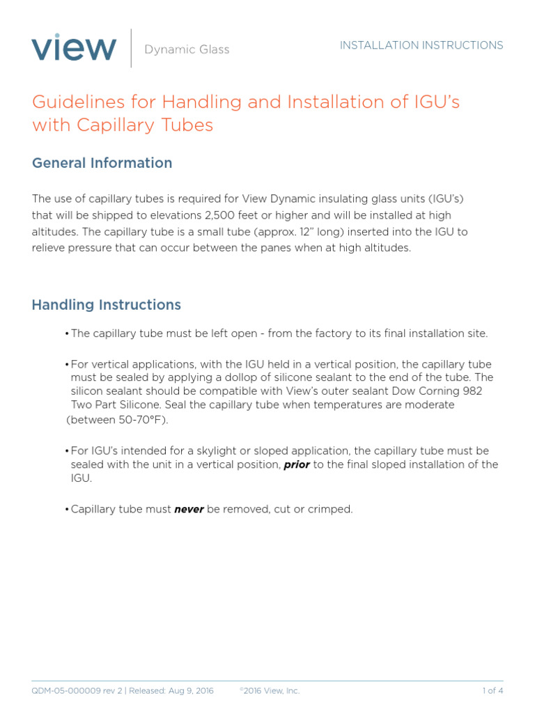 Capillary Tube Guidelines | PDF