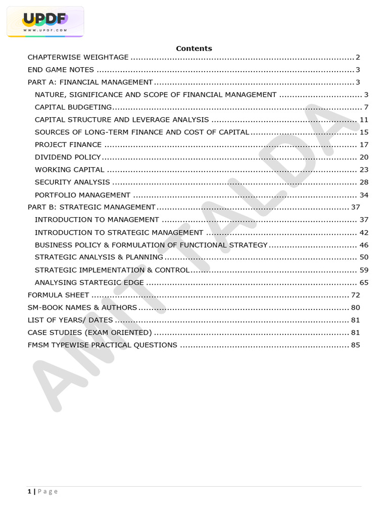 FMSM Pocket Book Executive Revision | PDF
