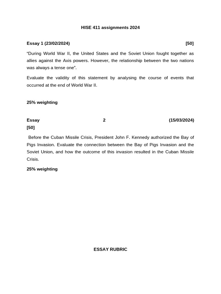HISE 411 History Assignments 2024 | PDF | Vocabulary | Human Communication