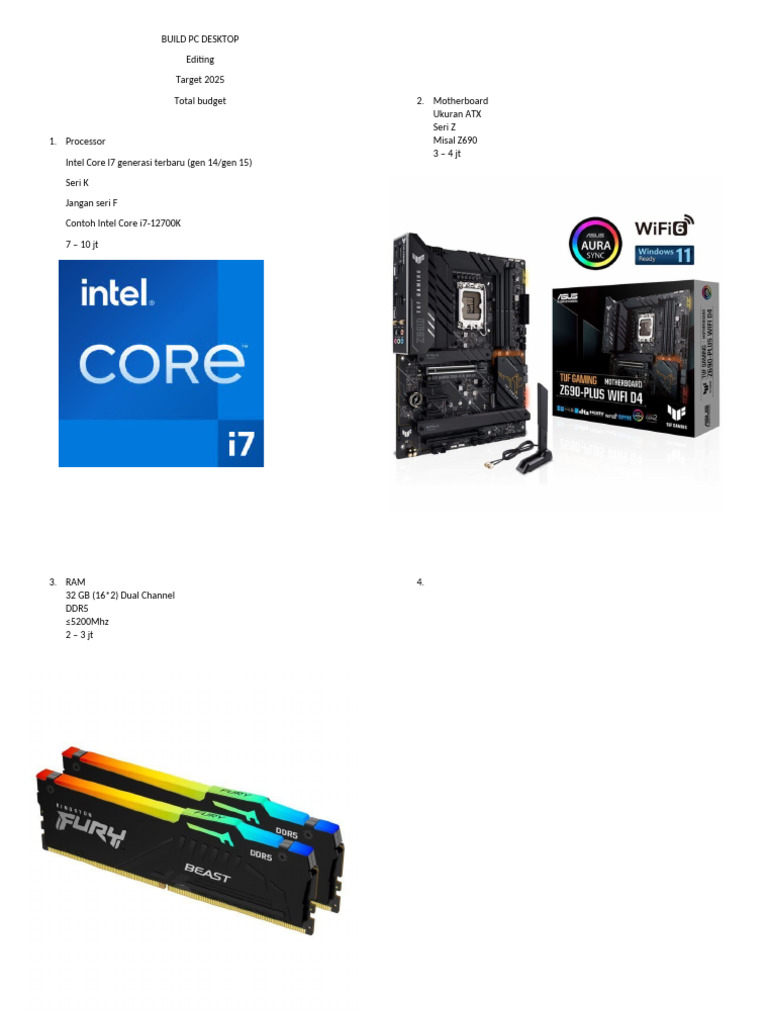 Build PC Desktop | PDF
