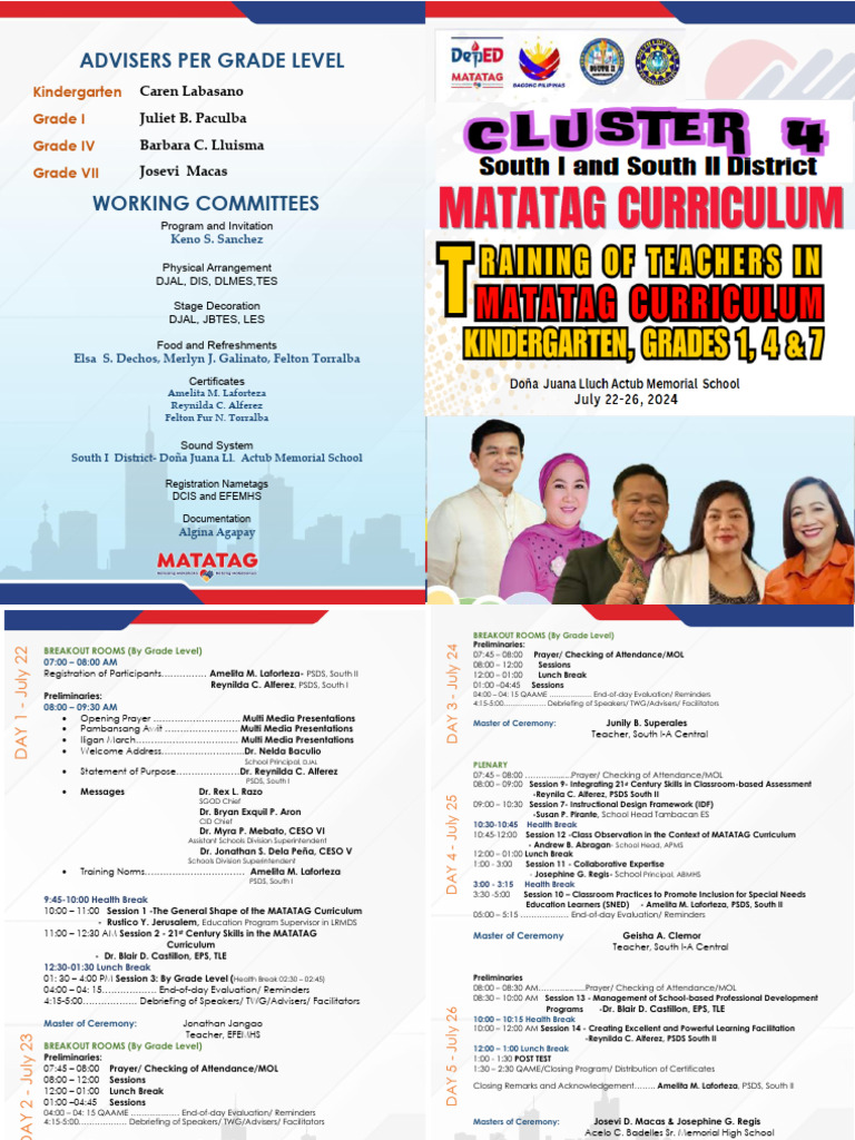 V3Programme MATATAG Training o Teachers - Reyn 2 | PDF