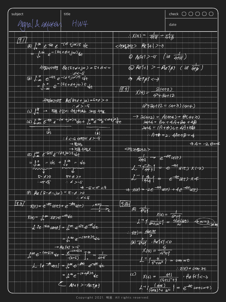 Signalsandsystem C4 Solution | PDF