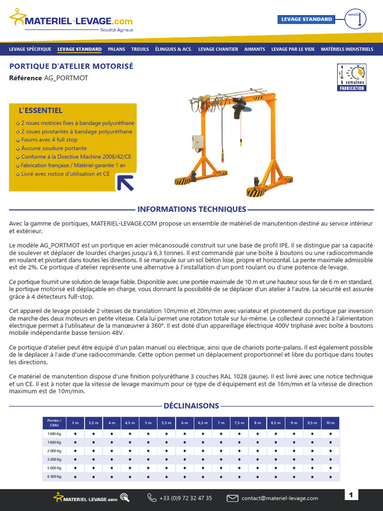 00 Fiche technique-AG PORTMOBdocx | PDF