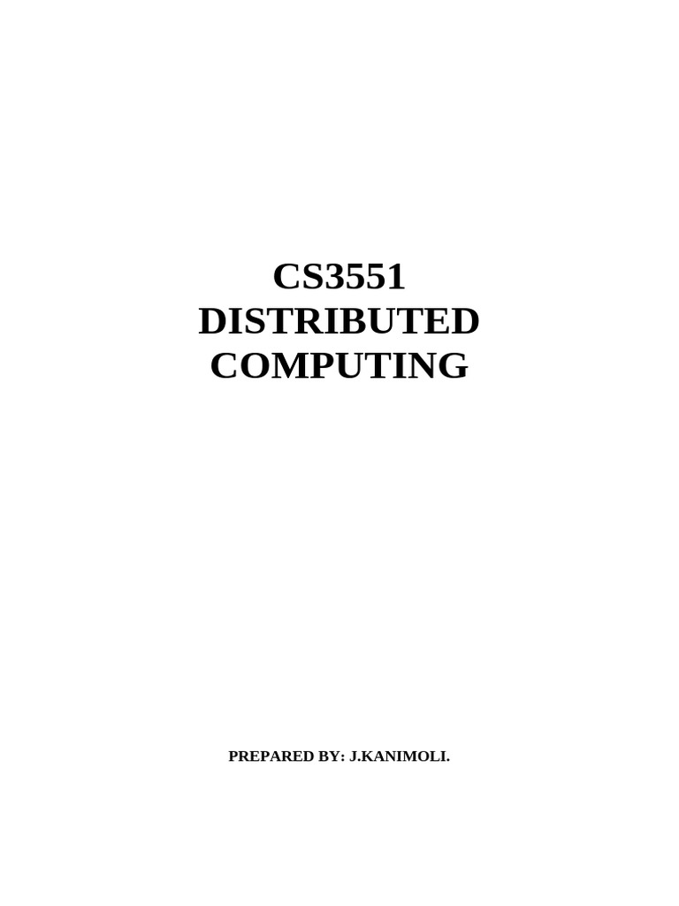 KTU S8 Distributed Computing Notes | PDF | Distributed Computing | Art