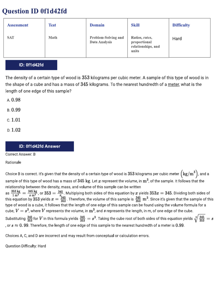 Problem-Solving and Data Analysis (Hard) | PDF