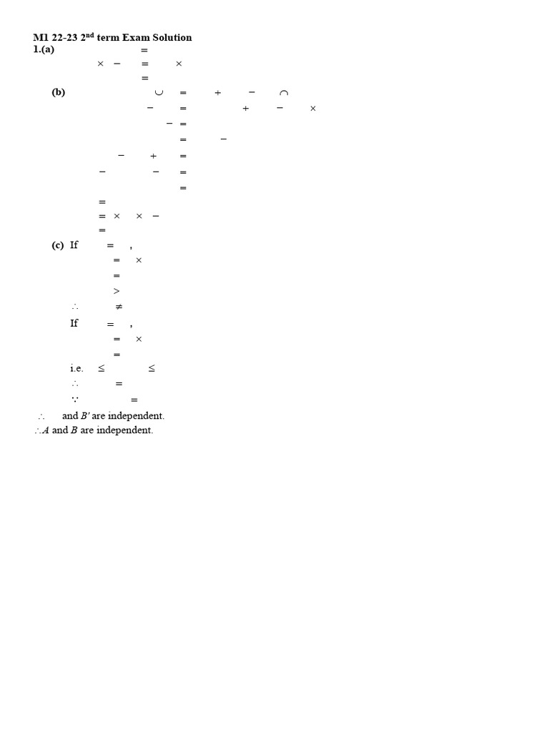 (2324 Revision - Solution) F5 - M1 - Questionpaper | PDF