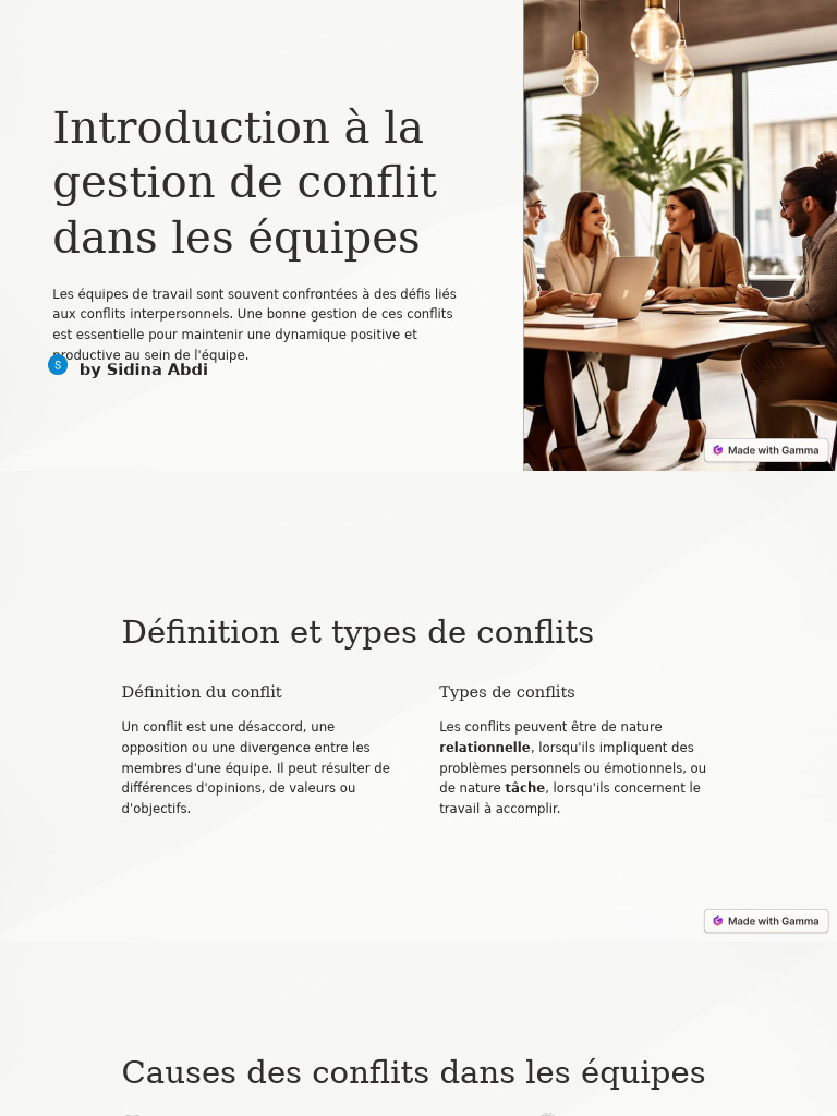 Introduction A La Gestion de Conflit Dans Les Equipes 4 | PDF