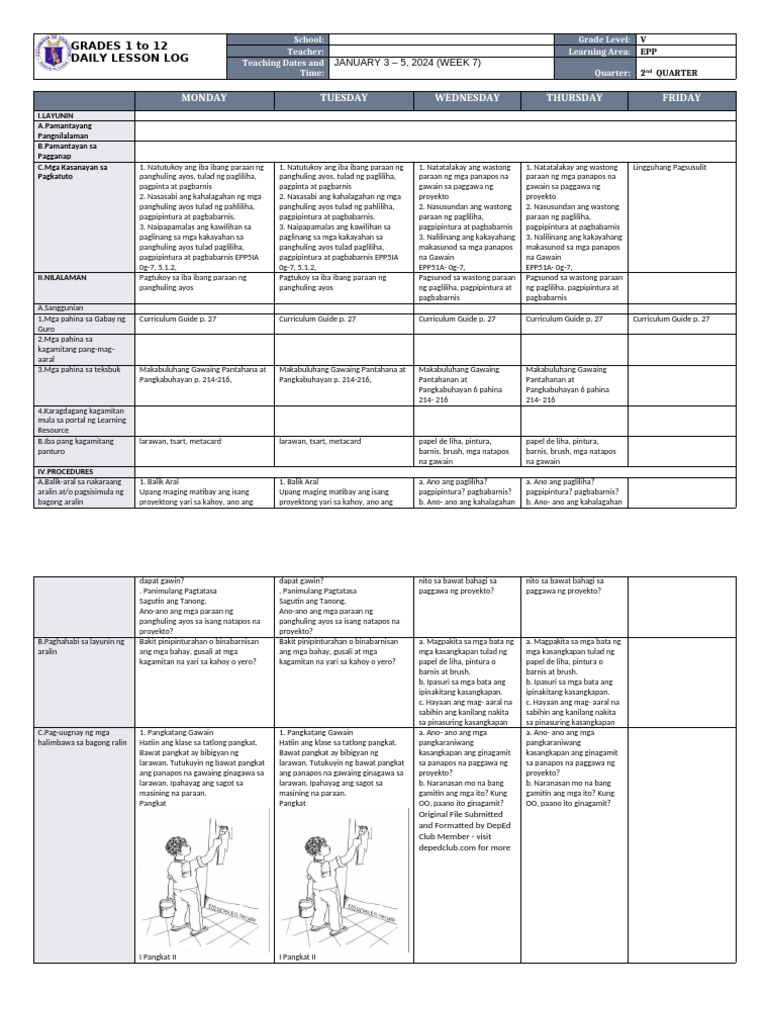 DLL - Epp 5 - Q2 - W7 | PDF