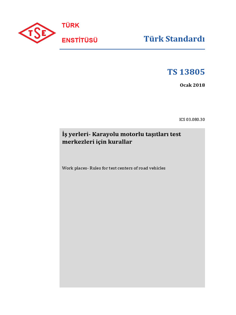 TS 13805 PDF | PDF