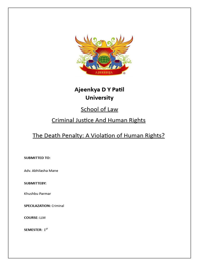 Criminal Justice in Human Rights | PDF