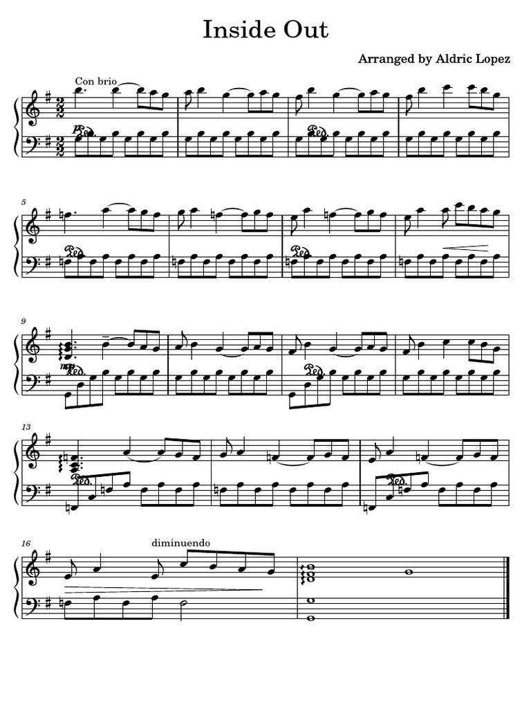 Inside Out Main Theme Easy Piano | PDF