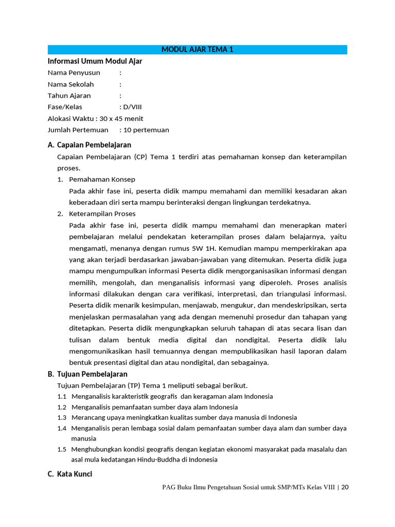 7 1 Modul Ajar Tema 1 Pdf