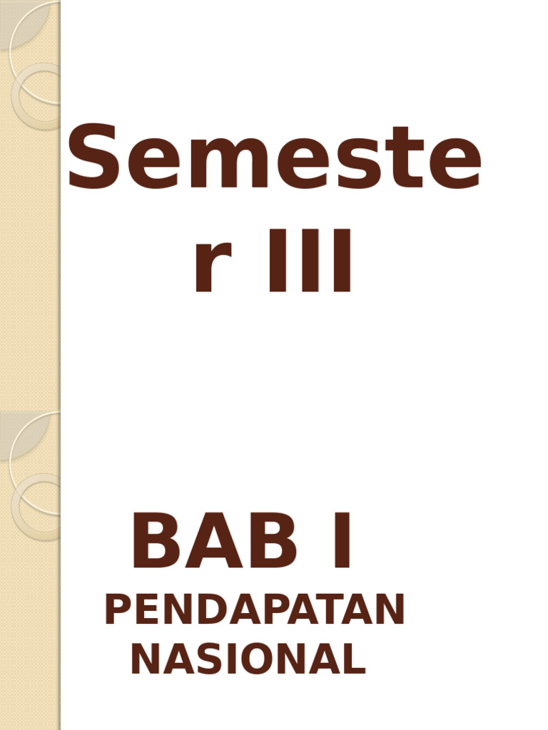 Semester III Ekonomi | PDF