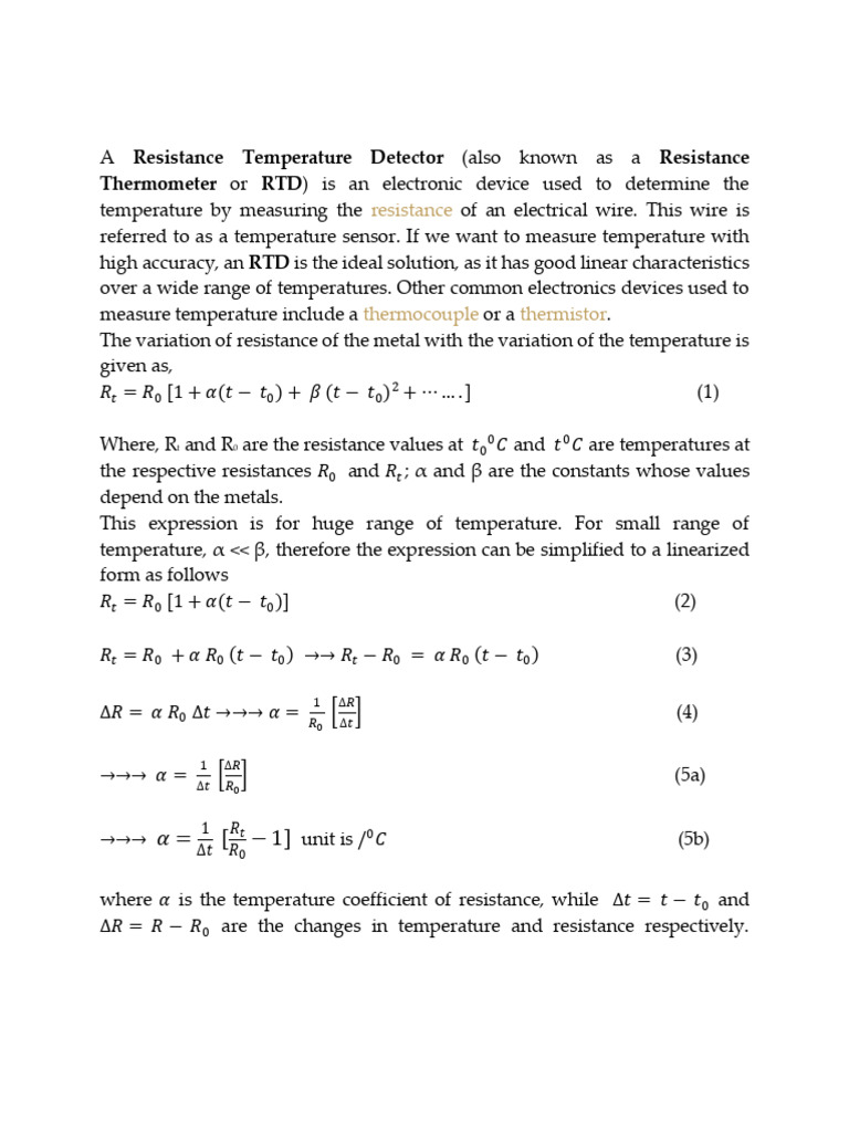 # Ex 1 RTDs Revised Version | PDF