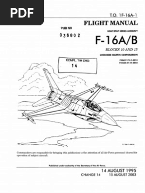 Flight Manual F 16a B T O 1f 16a 1 General Dynamics F 16 Fighting Falcon Avionics