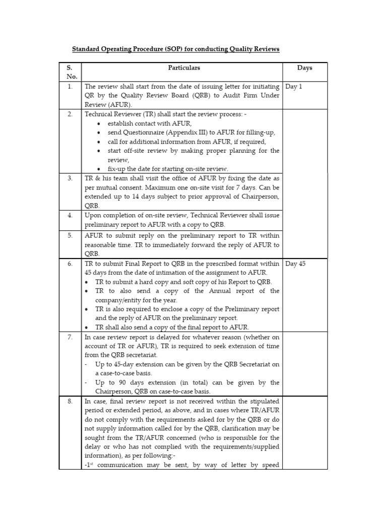 QRB Sop 64701 | PDF