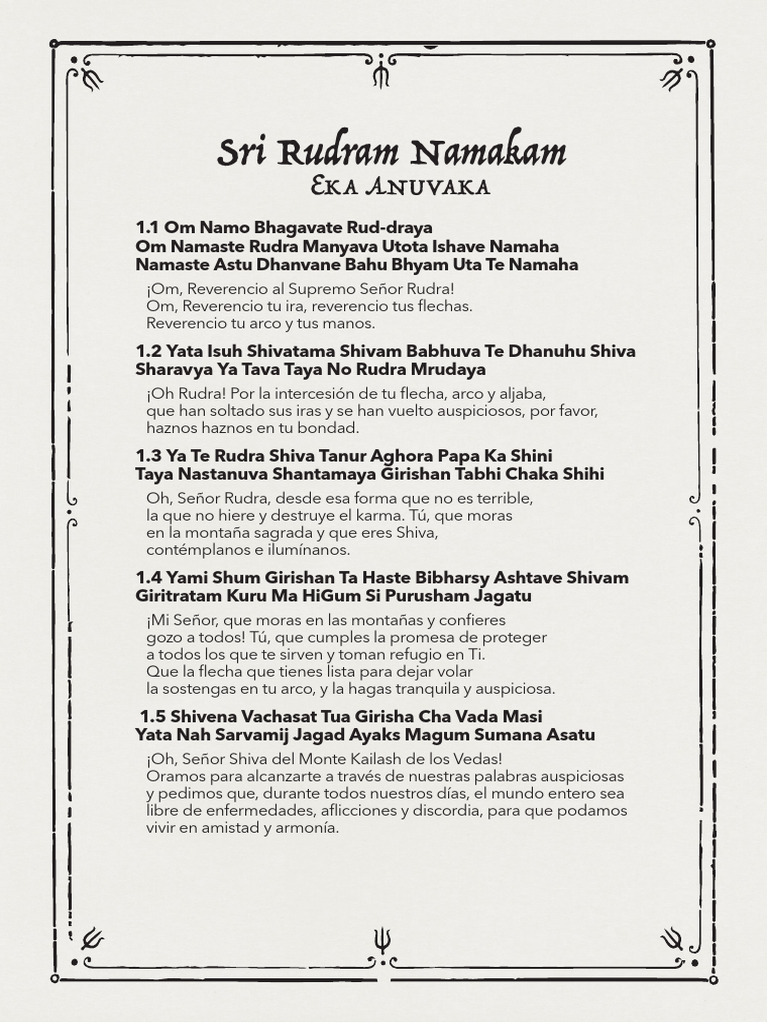 Sri Rudram 1er Anuvaka | PDF