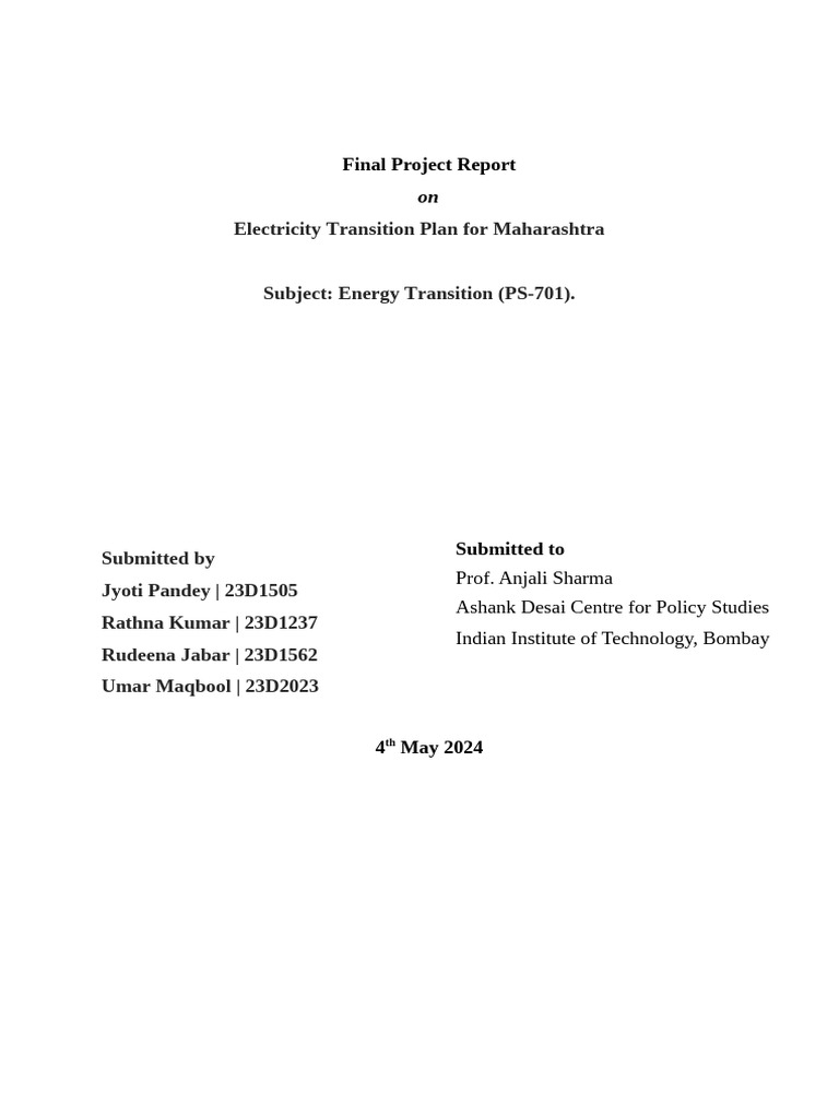 Ps 701 End Sem Assignment Final Draft | PDF