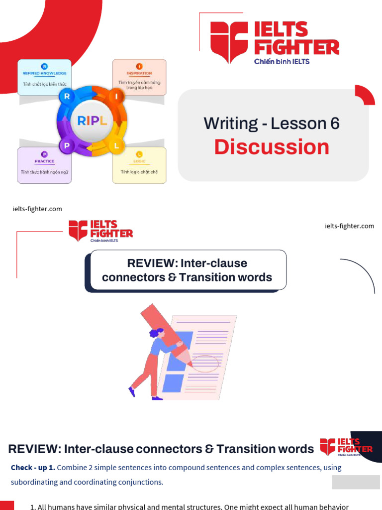 Fighter 5 Writing - Lesson 6 - Discussion | PDF