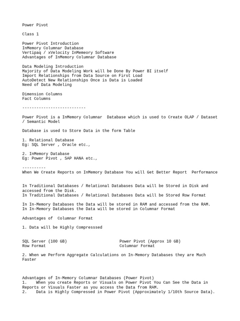 9am dec power pivot pdf