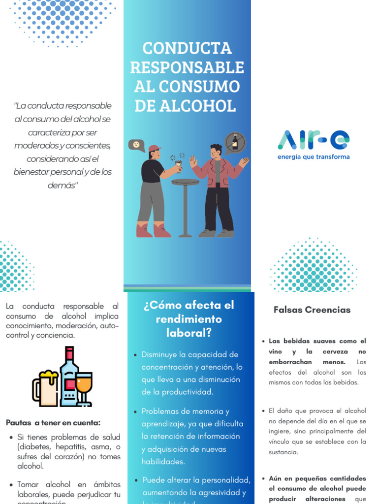 Conducta Responsable Al Consumo De Alcohol Pdf