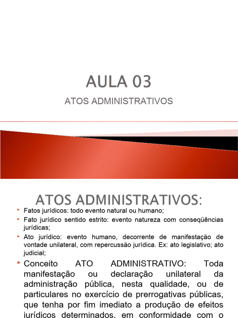 Atos Administrativos Resumo | PDF