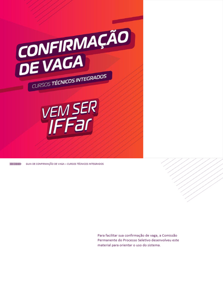 Guia De Confirmação De Vaga Ps2021 Integrado Pdf