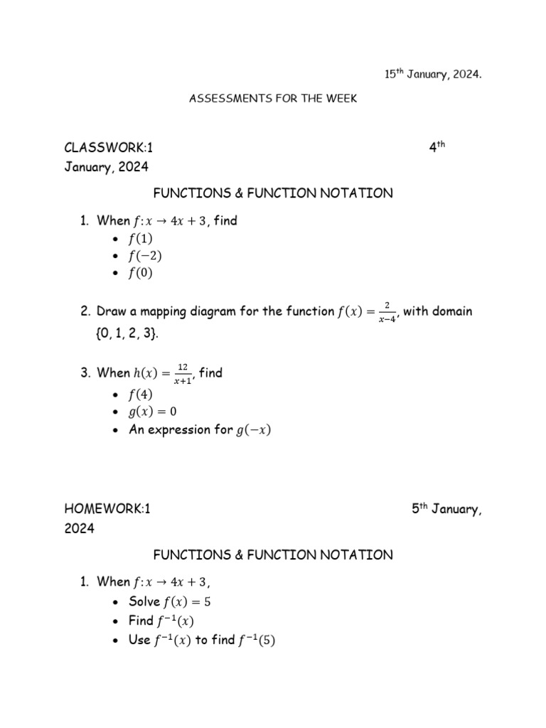 Image 4 for Evaluating Functions Worksheet Pdf