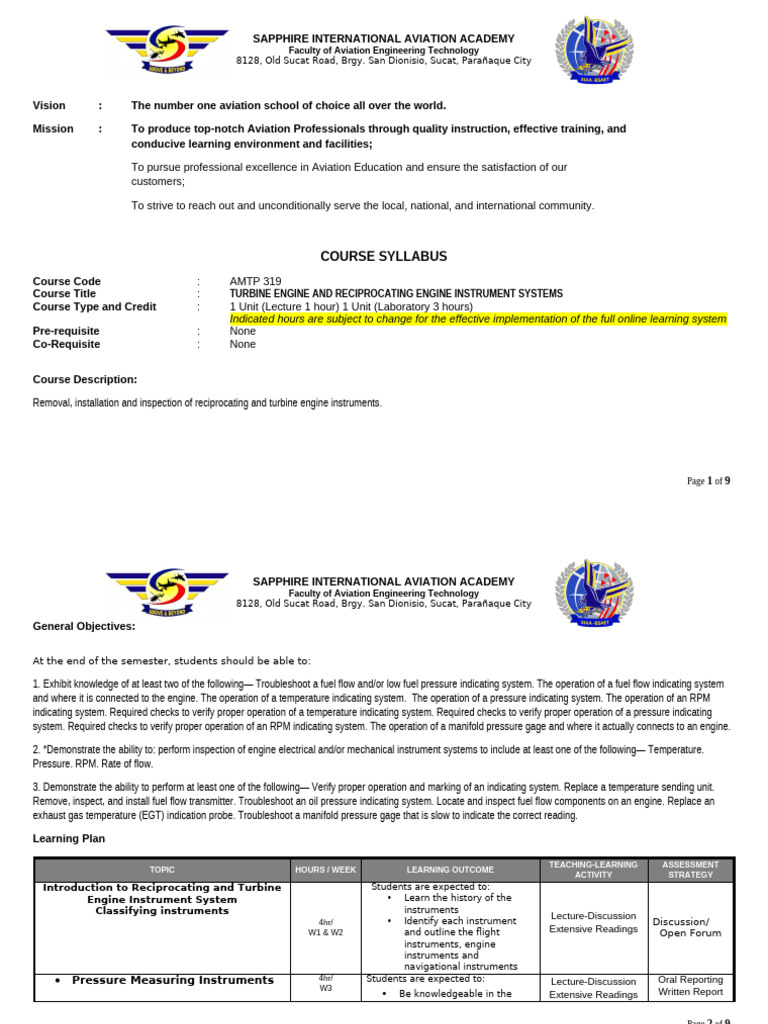 AMTP 319 T.E. & R.E. Engine Instrument Systems | PDF