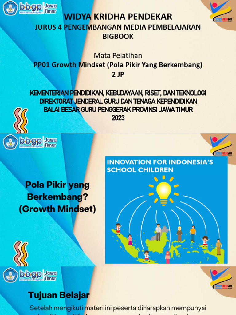 Pp 01 Pola Pikir Yang Berkembang Growth Mindset Pdf