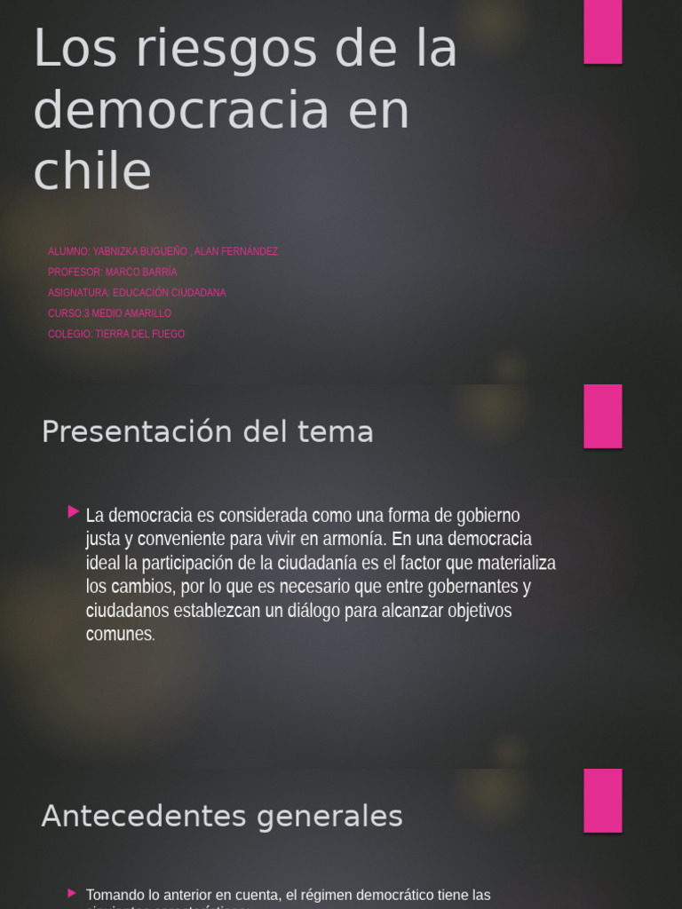 Los Riesgos de La Democracia en Chile Electivo | PDF