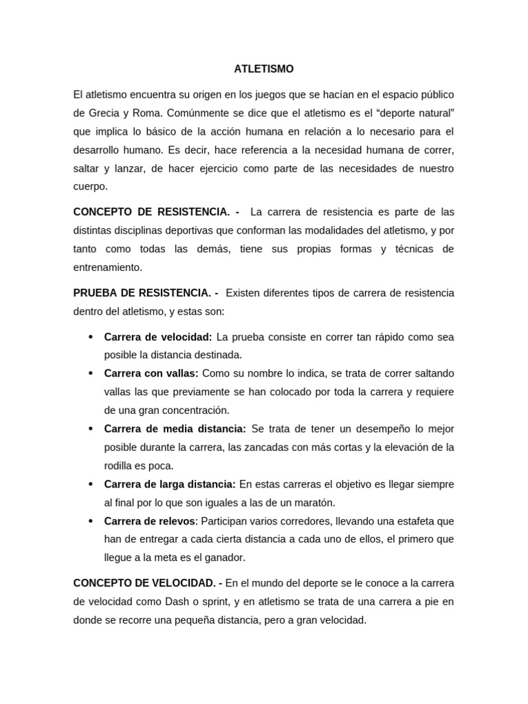Guía Básica de Atletismo | PDF | Deporte del atletismo | Corriendo