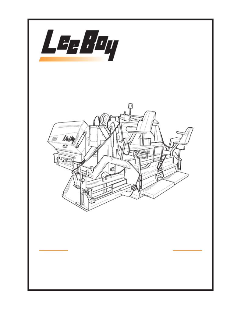 LaDigueページ LeeBoy Aspahlt Paver 8515 Manual WEB | PDF