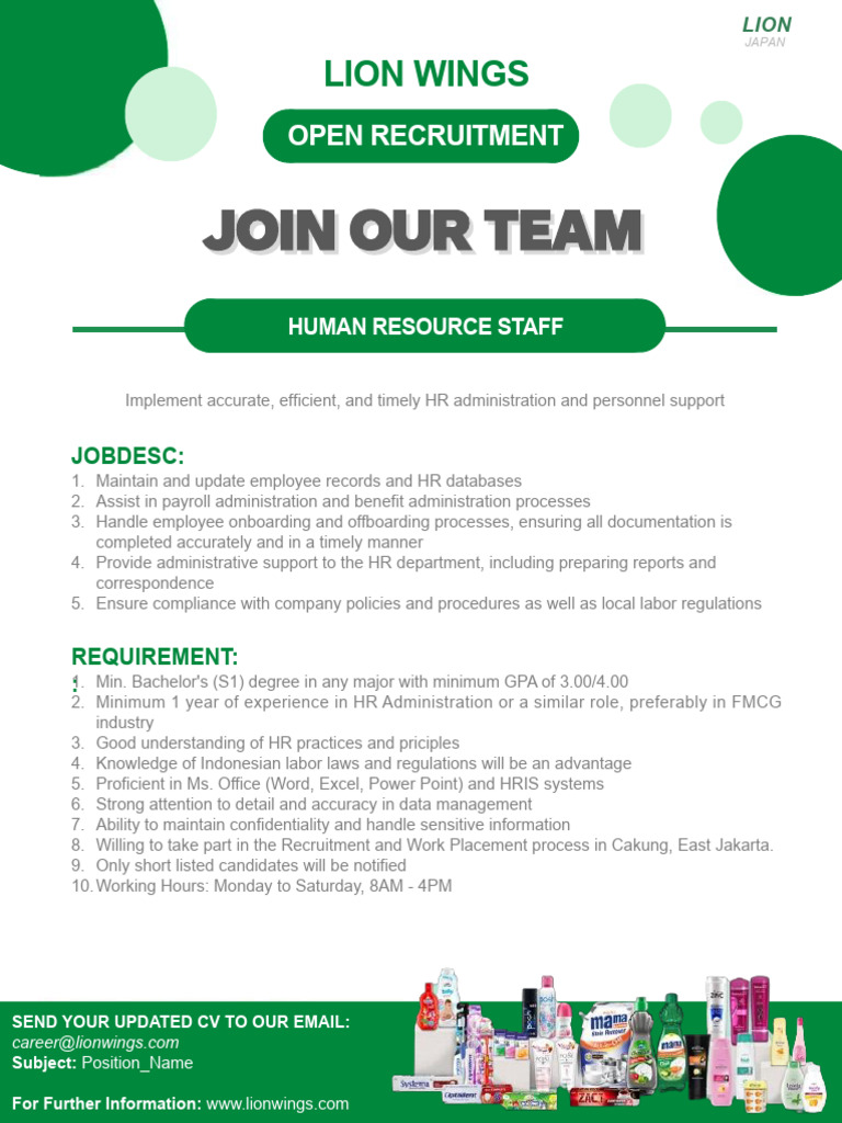 Loker Terbaru Pt. Lion Wings | PDF
