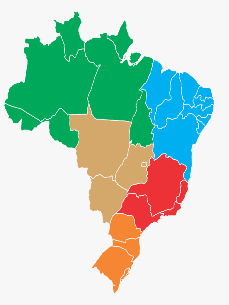 Todas As Regiões Do Brasil Com Mapas e Ilustrações | PDF