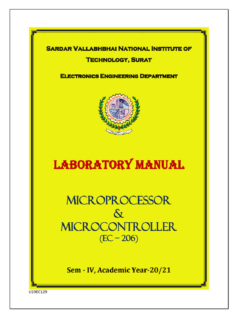 U19ec129 MPMC Lab Manual | PDF