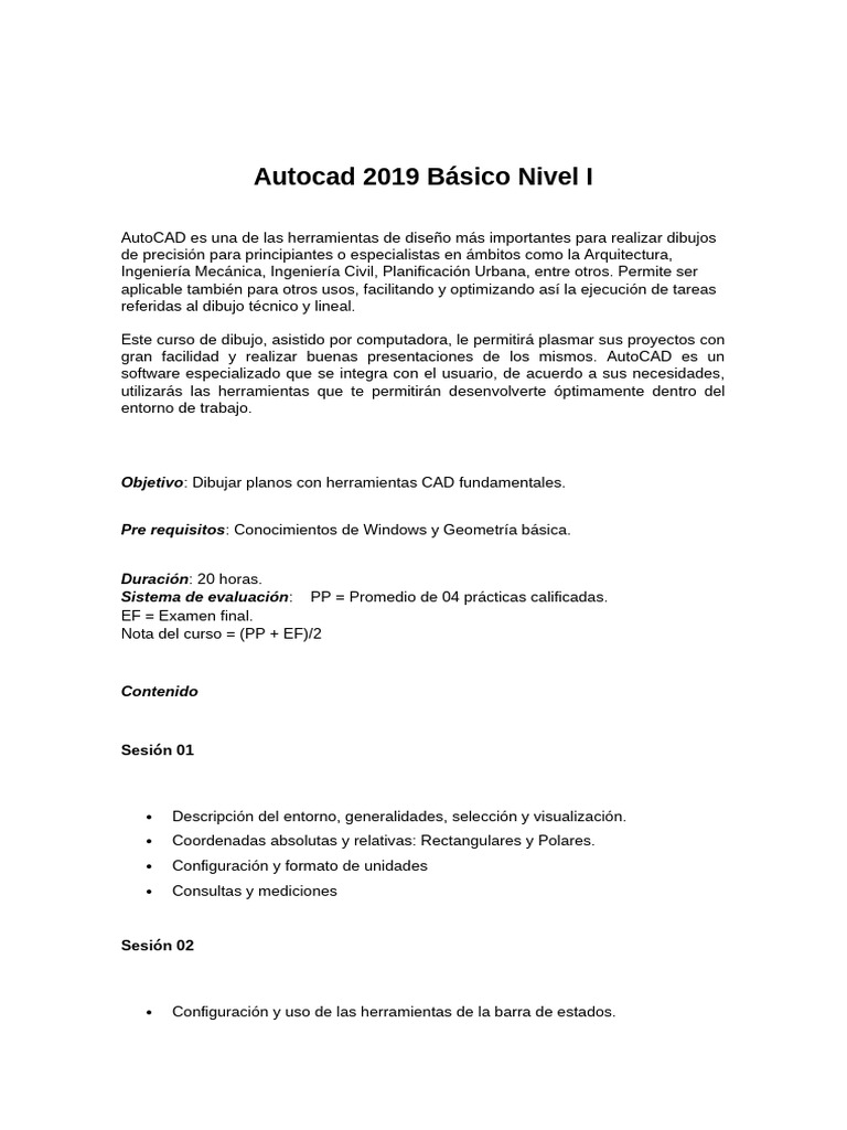 Autocad 2019 b sico nivel i pdf