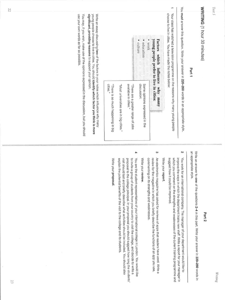 2 advanced writing test 5 pdf
