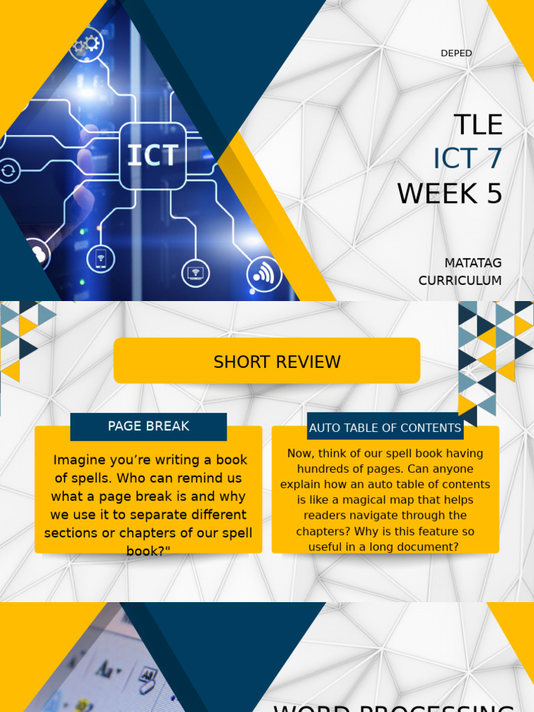 TLE ICT 7 - Week 5 | PDF