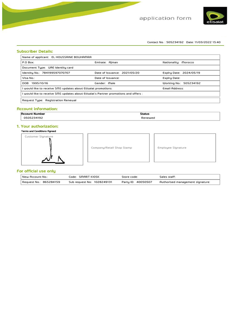 E-Contract 0505234192 | PDF