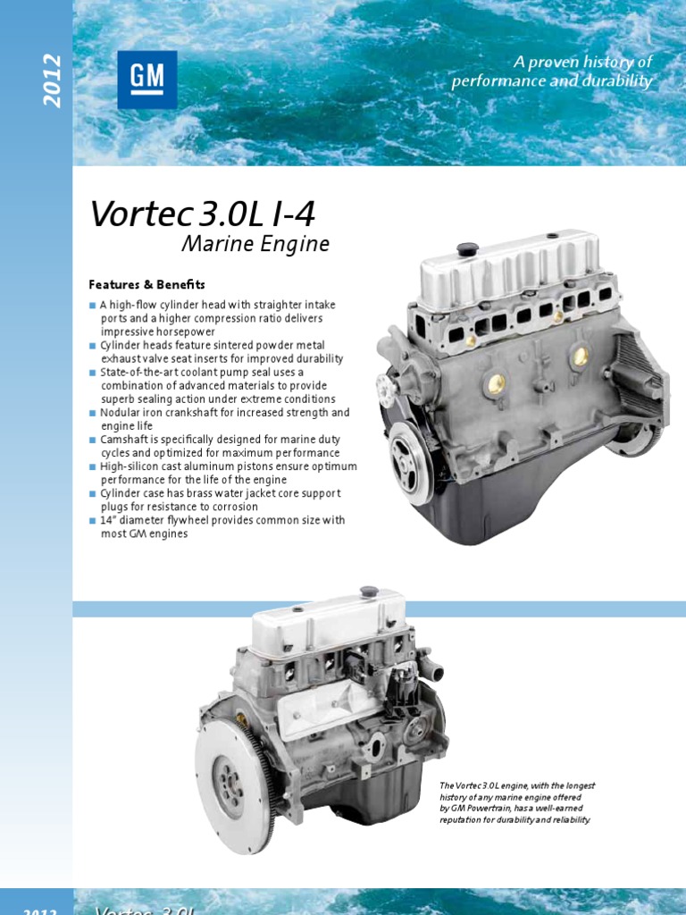 Vortec_3_0L_I-4_Marine | Inline Four Engine | Cylinder (Engine)