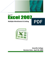 Excel 2007 Multiple Worksheets Linking