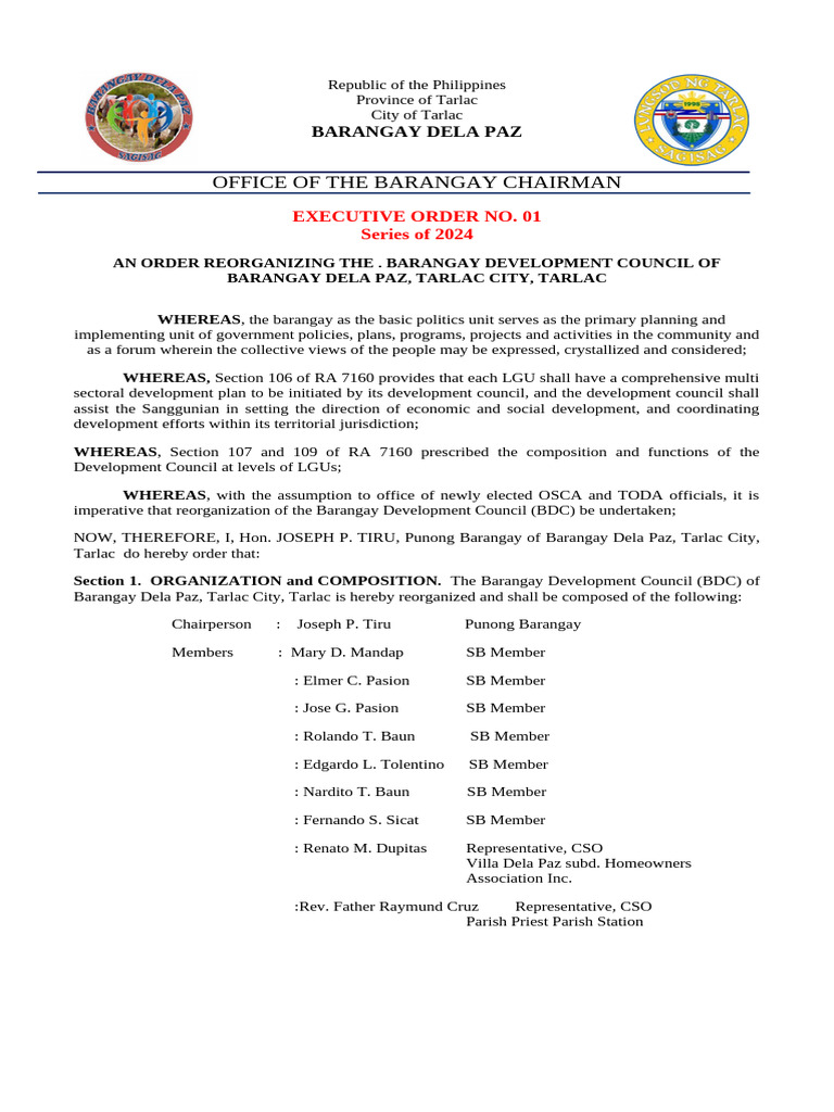 Barangay Development Council | PDF | Justice | Crime & Violence