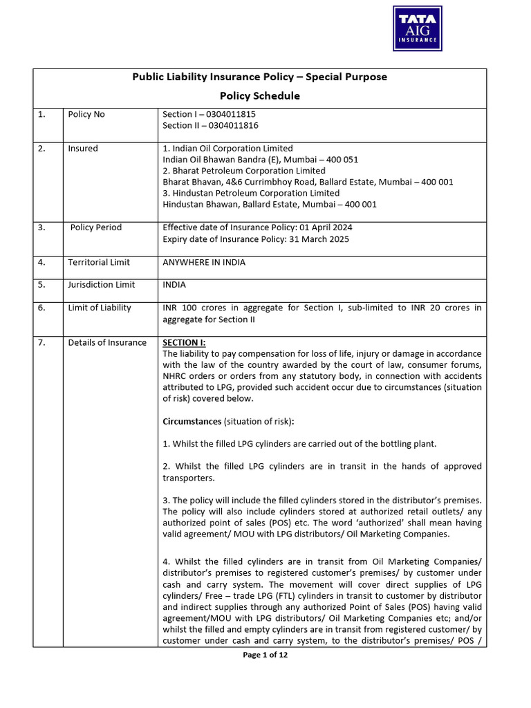 Public liability insurance policies for accidents involvin lpg pdf