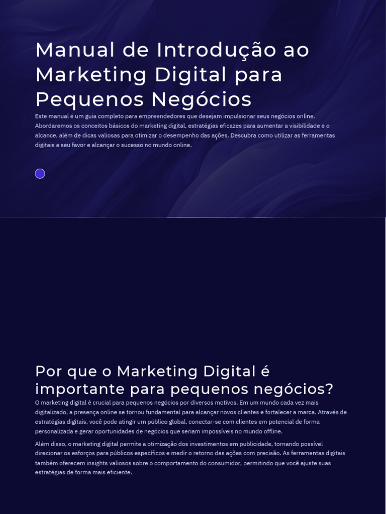Guia de Marketing Digital para Pequenos Negócios | PDF | Marketing ...