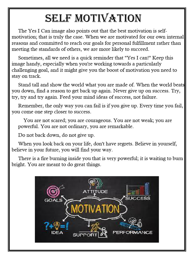 Self Motivation | PDF